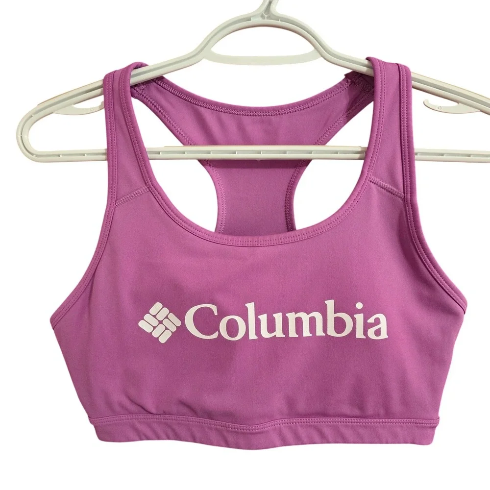 Columbia Logo Women's Racerback‎ Sports Bra Lilac